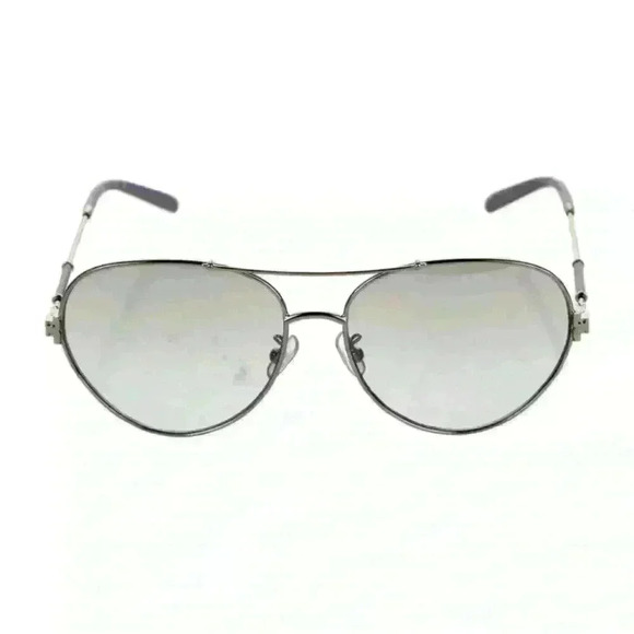Tory Burch Gradient Aviator style sunglasses- silver and Purple comes with/ case - Picture 4 of 15